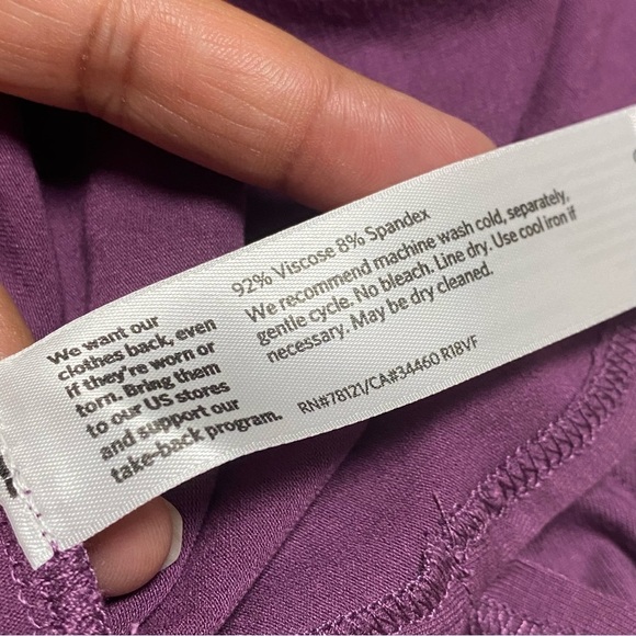 Eileen Fisher Dress Women’s Size 1X Plum Purple Jersey Knit MIDI Dress - Picture 14 of 14